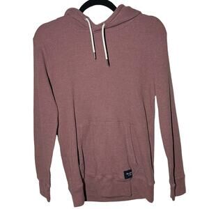 Abercrombie & Fitch Women's Pink Waffle Knit Hooded Sweater Pullover Size XS